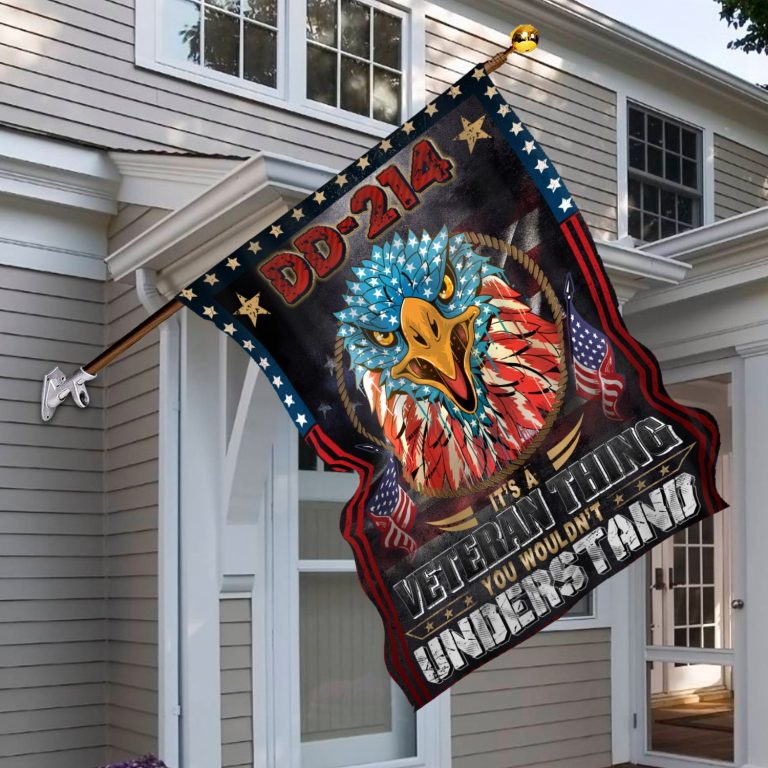 3kt. Dd 214 It's A Veteran 30x40 House Flag Mockup 6