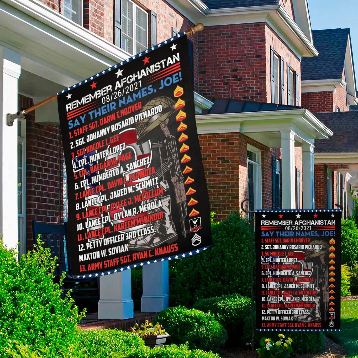 1tm. Remember Afghanistan Joe 30x40 (1) Garden & House Mockup 2 1tm. Remember Afghanistan Joe 30x40 (1) Garden & House Mockup 2
