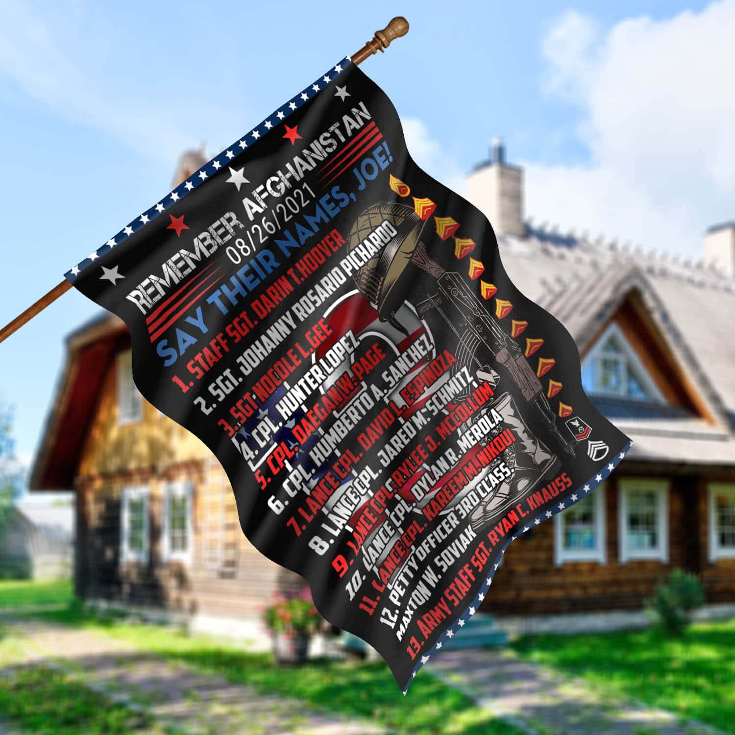 1tm. Remember Afghanistan Joe 30x40 (1) House Flag Mockup 5 1tm. Remember Afghanistan Joe 30x40 (1) House Flag Mockup 5