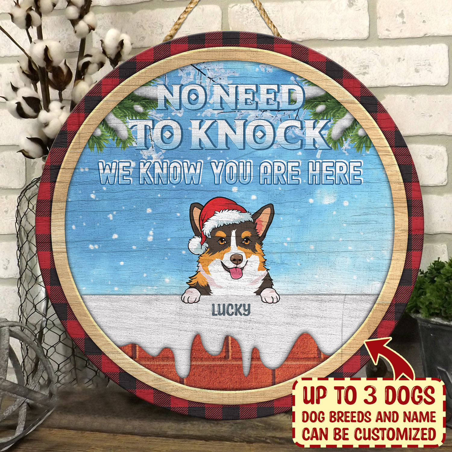 8vt. No Need To Knock Dog Breeds Door Sign Mk1 8vt. No Need To Knock Dog Breeds Door Sign Mk1
