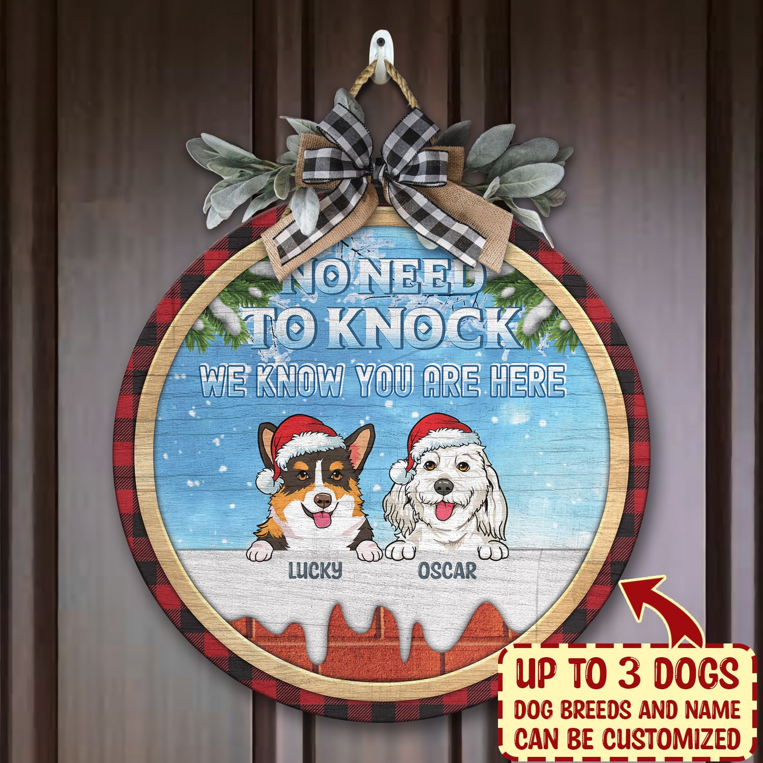 8vt. No Need To Knock Dog Breeds Door Sign Mk2 8vt. No Need To Knock Dog Breeds Door Sign Mk2