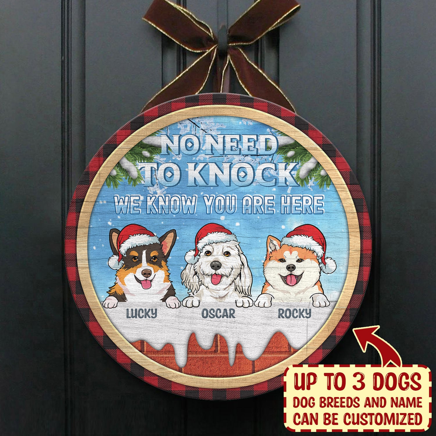 8vt. No Need To Knock Dog Breeds Door Sign Mk3 8vt. No Need To Knock Dog Breeds Door Sign Mk3
