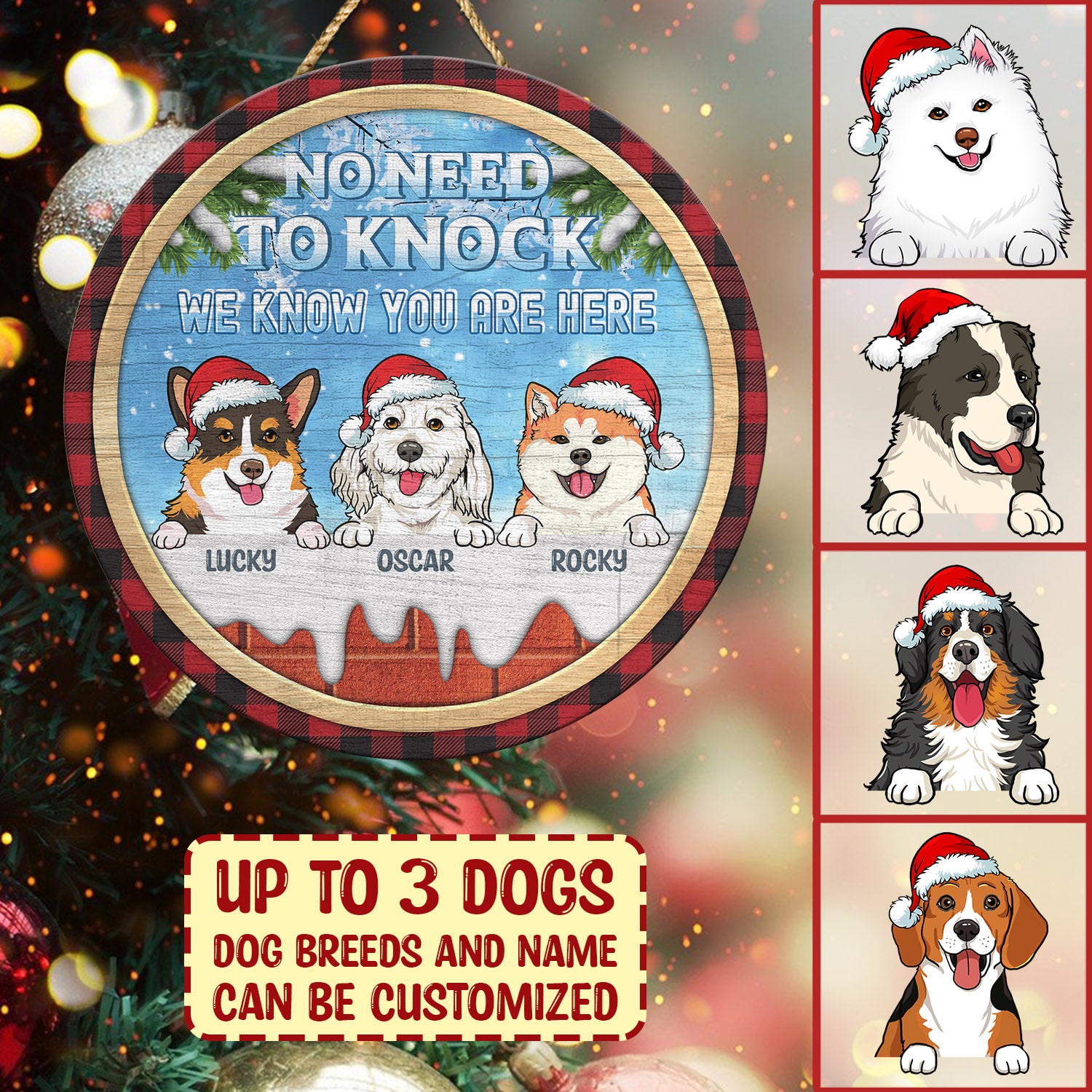8vt. No Need To Knock Dog Breeds Door Sign Mk4 8vt. No Need To Knock Dog Breeds Door Sign Mk4