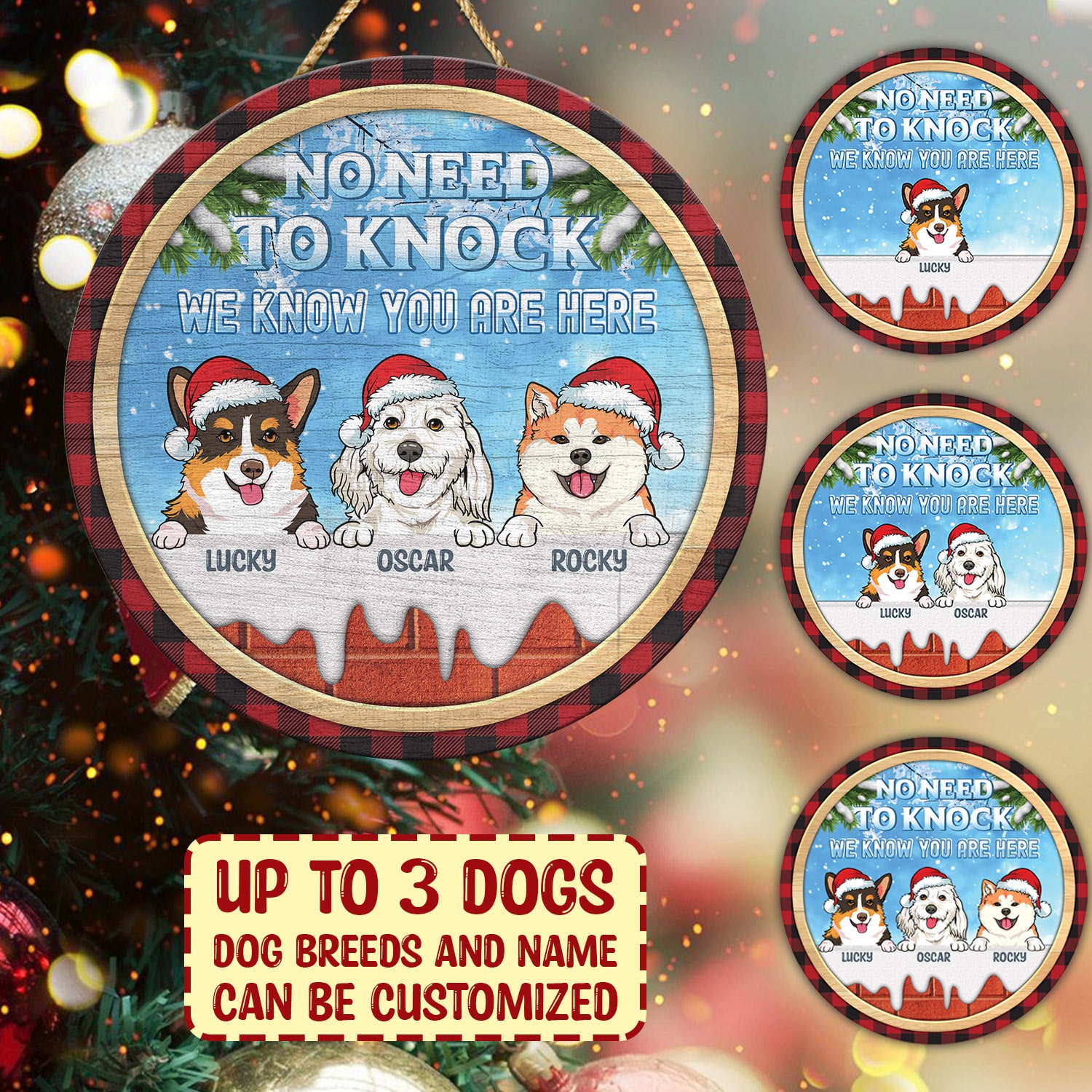 8vt. No Need To Knock Dog Breeds Door Sign Mk5 8vt. No Need To Knock Dog Breeds Door Sign Mk5