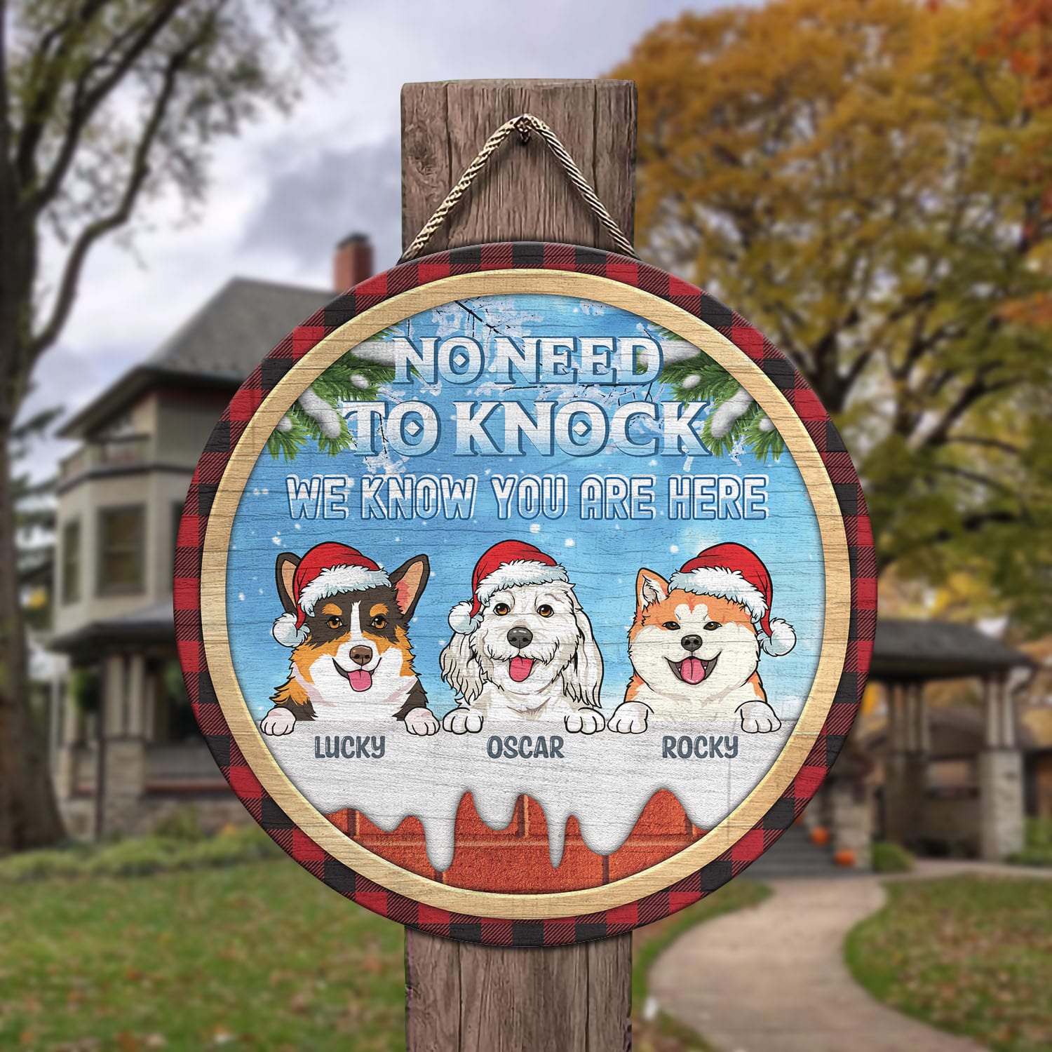 8vt. No Need To Knock Dog Breeds (sample Design 3) Door Sign Mockup 3 8vt. No Need To Knock Dog Breeds (sample Design 3) Door Sign Mockup 3