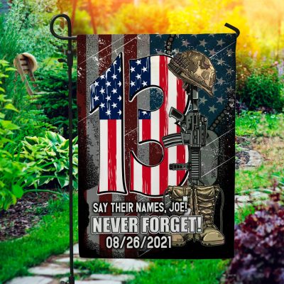 10vt. Say Their Names Joe Flag Garden Flag Mockup 1