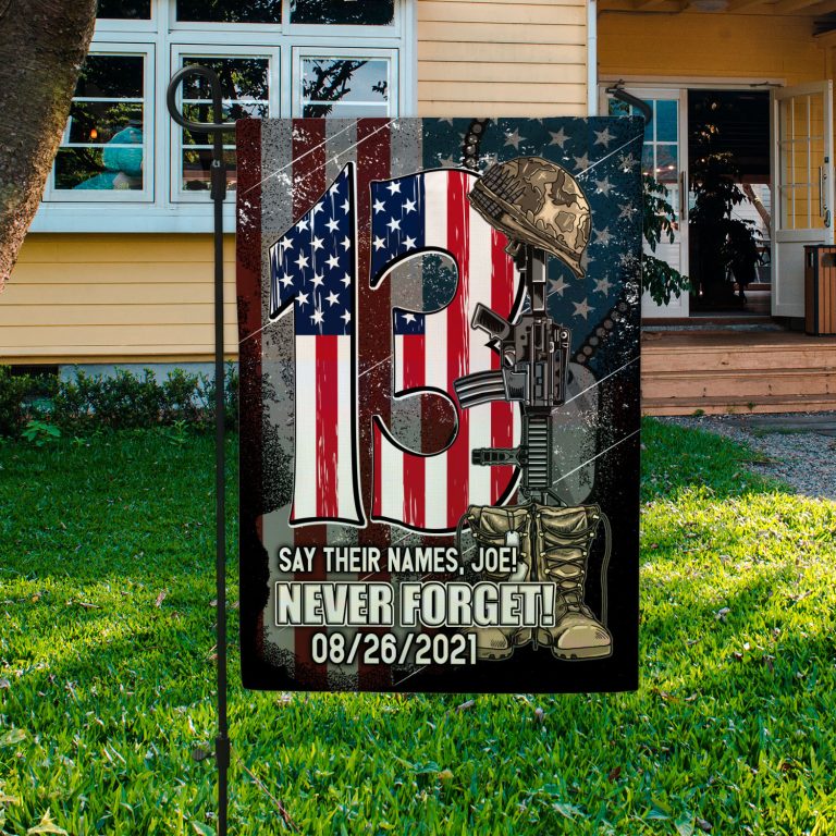 10vt. Say Their Names Joe Flag Garden Flag Mockup 3