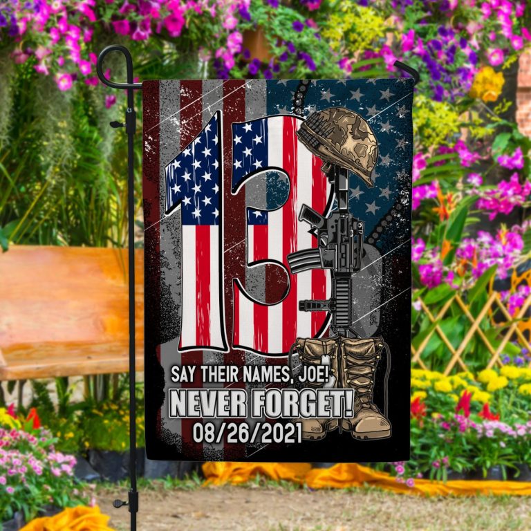 10vt. Say Their Names Joe Flag Garden Flag Mockup 4