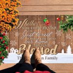 1p. Come To Visit (sample Design) Doormat Mockup 7