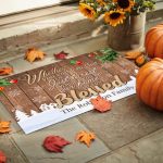 1p. Come To Visit (sample Design) Doormat Mockup 9