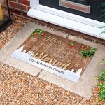 1p. Come To Visit (sample Design) Doormat Mockup 10