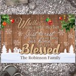 1p. Come To Visit (sample Design) Doormat Mockup 13
