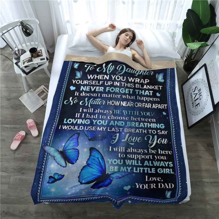 4o. To My Daughter When You Dad Fix Mockup Blanket 13
