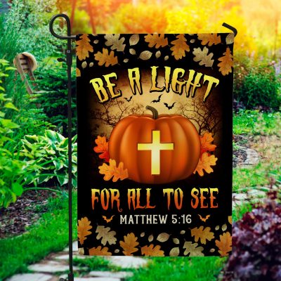 1th. Be A Light Garden Flag Mockup 1