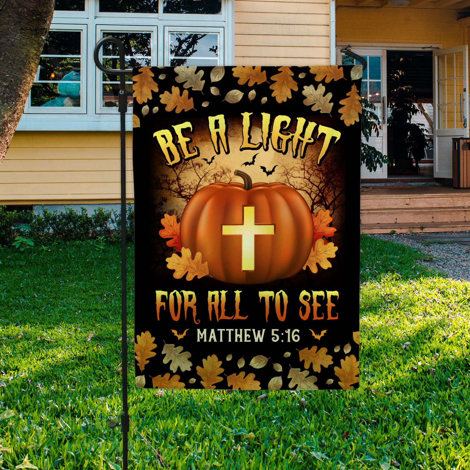 1th. Be A Light Garden Flag Mockup 3fx 1th. Be A Light Garden Flag Mockup 3fx