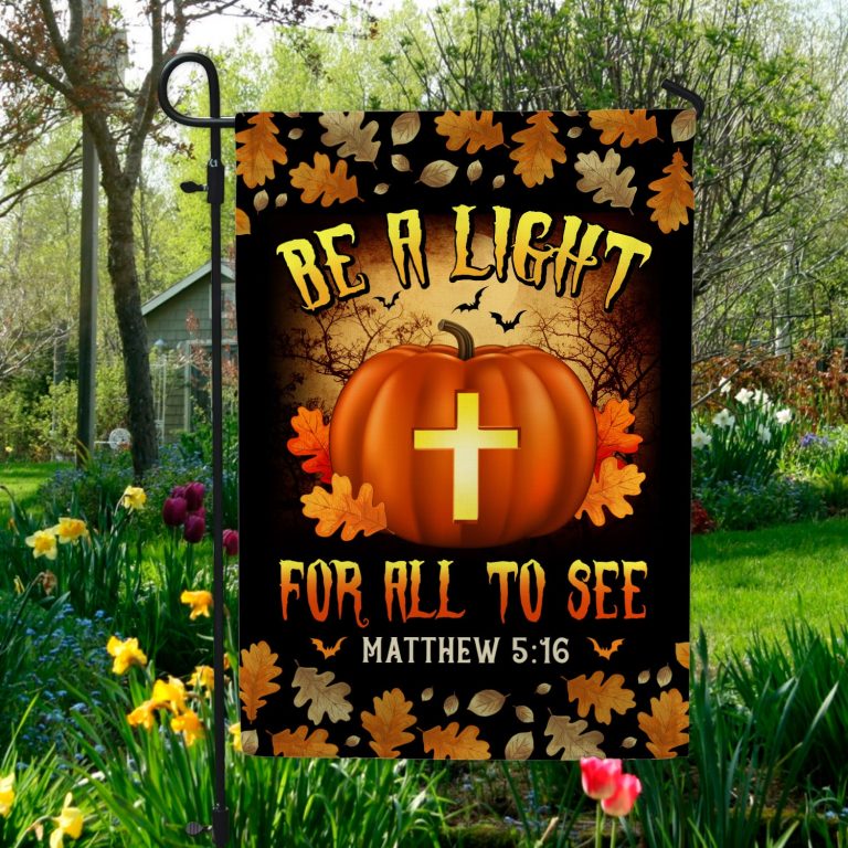 1th. Be A Light Garden Flag Mockup 5