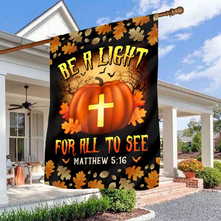 1th. Be A Light House Flag Mockup 3