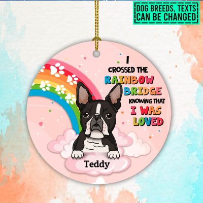 5vt. Crossed The Rainbow Bridge Ornament Simple Mockup
