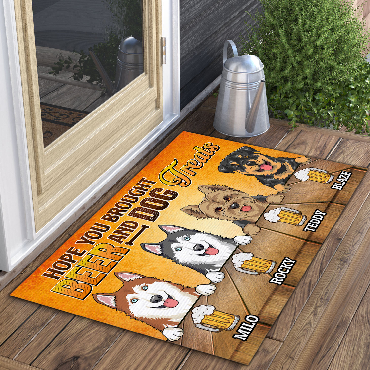 4vt. Hope You Brought Beer 4 ( Sample Design) Doormat Mockup 3