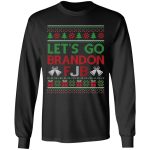 1TM. Let's Go Brandon Ugly Christmas, Black, Long Sleeve