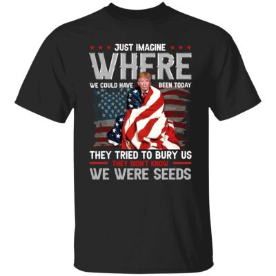 5VT. Trump Just Imagine Where, Black, Unisex T-Shirt
