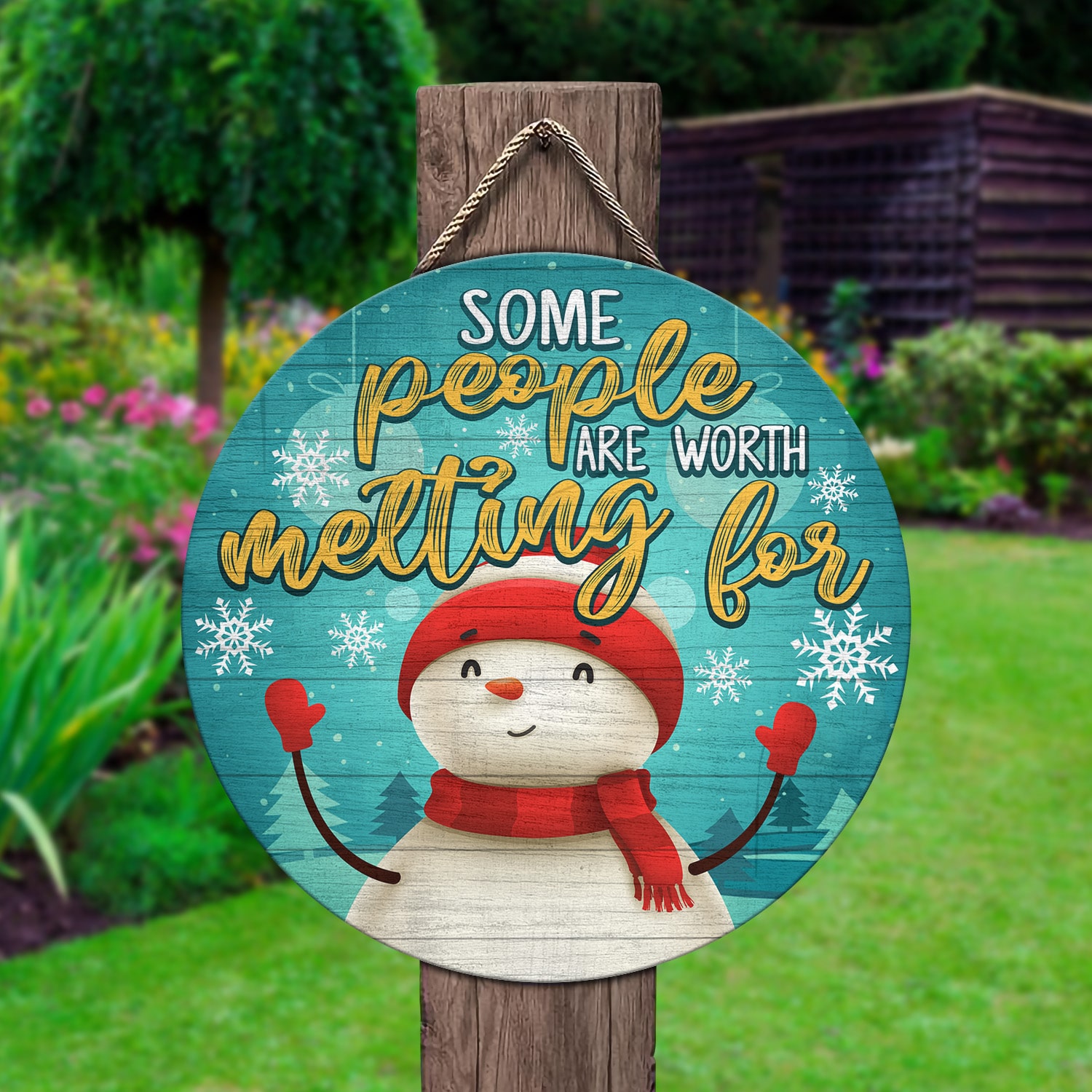 2Th. Some People Are Worth Melting For (5) Door Sign Mockup 2