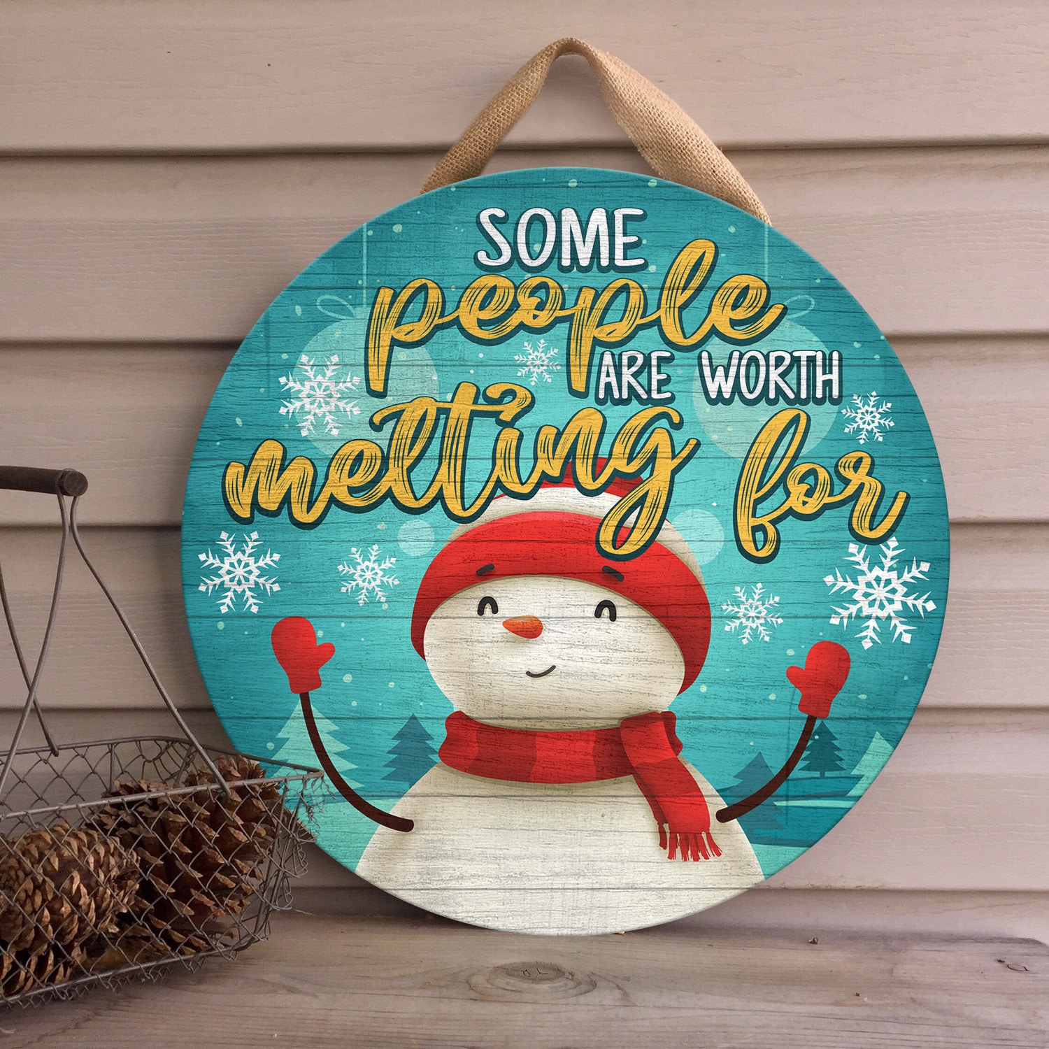 2Th. Some People Are Worth Melting For (5) Door Sign Mockup 4