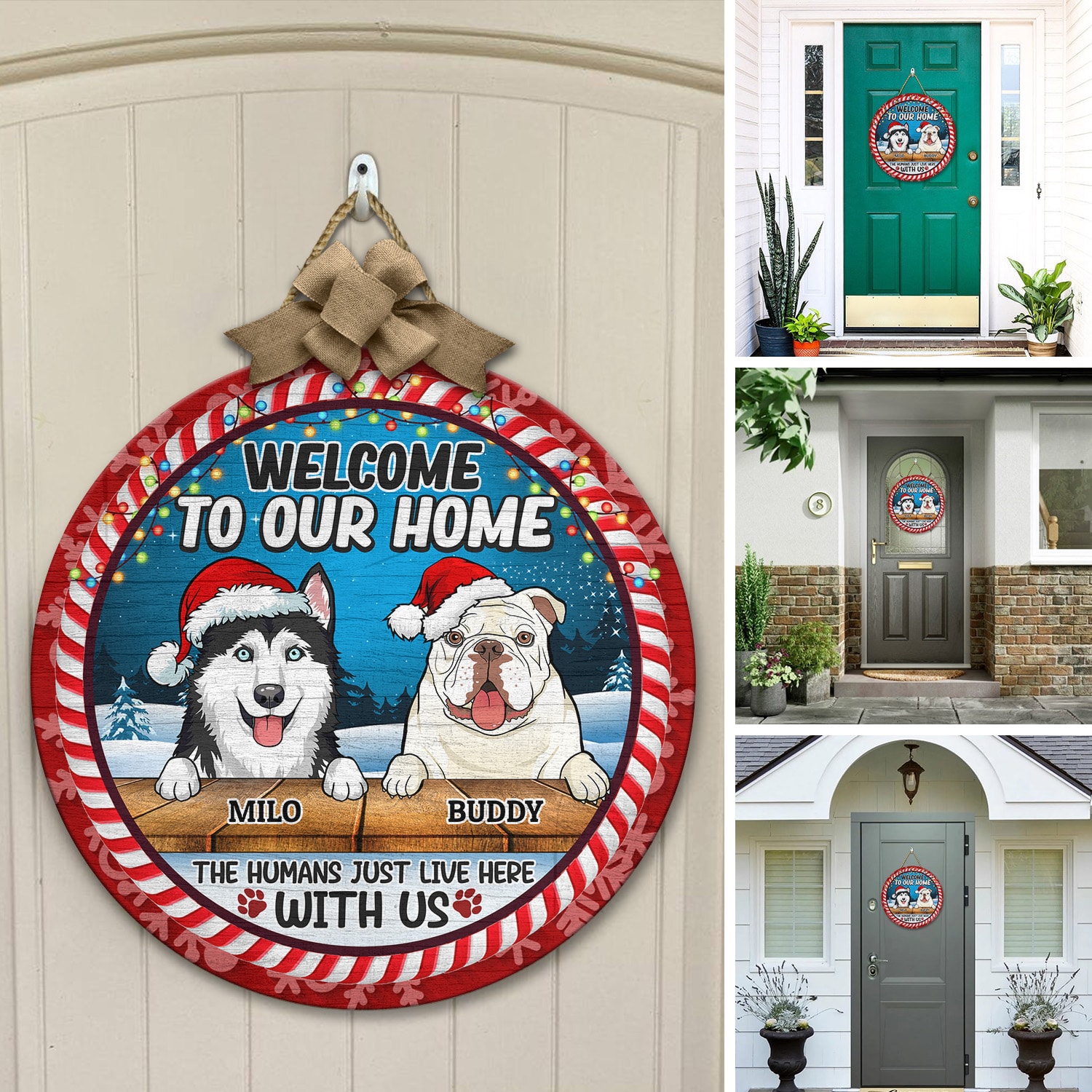 1. Welcome to Our Home (Sample Design 2) Door Sign Mockup 12