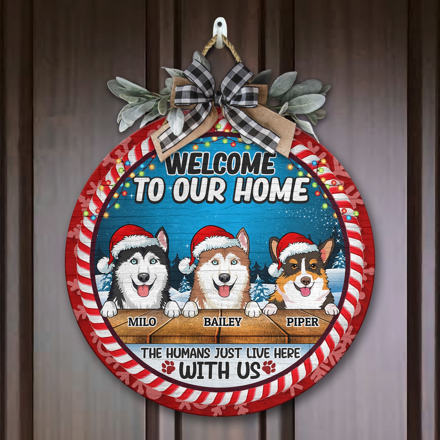 1. Welcome to Our Home (Sample Design 3) Door Sign Mockup 7