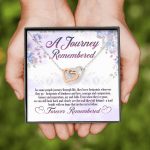 A Journey Remembered As Some People Journey Through Life Husband Memorial Interlocking Hearts Pendant Necklace