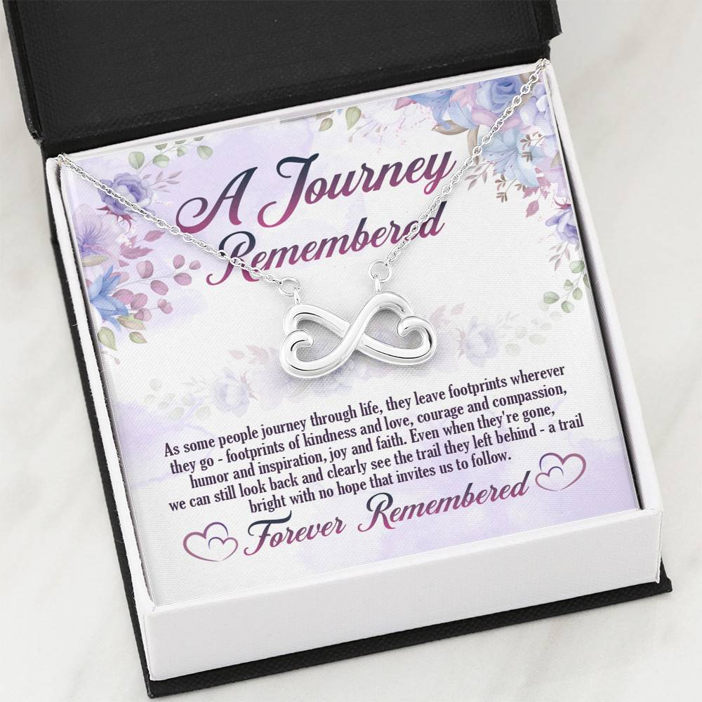 A Journey Remembered As Some People Journey Through Life Husband Memorial Infinity Heart Pendant Necklace A Journey Remembered As Some People Journey Through Life Husband Memorial Infinity Heart Pendant Necklace