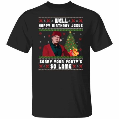 2Th. Happy Birthday Jesus(7), Black, Unisex T-Shirt