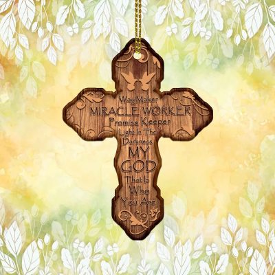 Way Maker Miracle Worker My God that Is Who You Are Decorative Custom Shaped Wooden Christmas Ornament Keepsake
