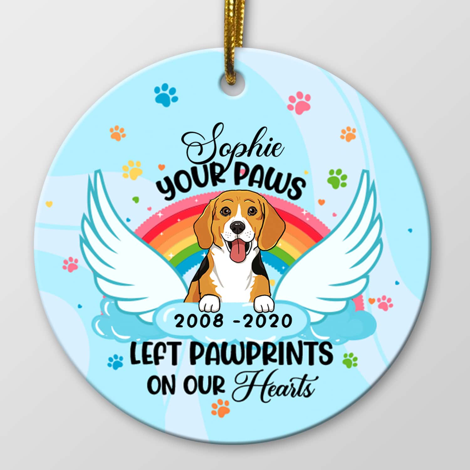 20 HG. Left Paw Prints CLip Art (Sample Design) (1) Circle Mockup Simple