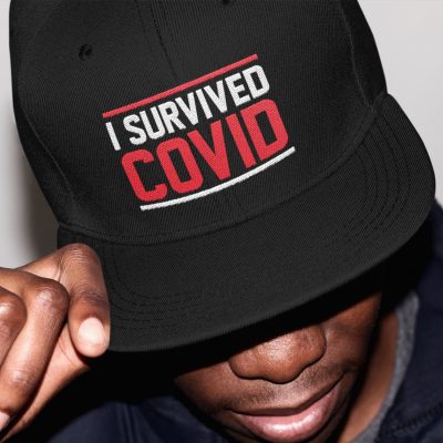 Alternative view of I Survived Covid Twill Cap - High-Profile Snapback Hat