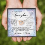From Mom To My Beautiful Daughter Sometimes It's Hard To Find Words Interlocking Hearts Pendant Necklace