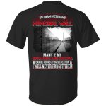 1VT. Vietnam Veteran Memorial Walls, Black, Unisex T-Shirt
