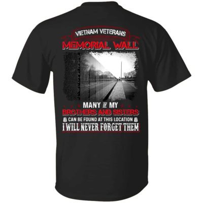 1VT. Vietnam Veteran Memorial Walls, Black, Unisex T-Shirt