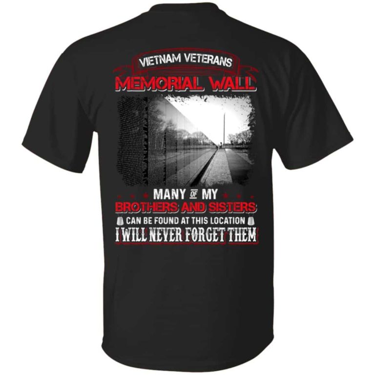 1VT. Vietnam Veteran Memorial Walls, Black, Unisex T-Shirt