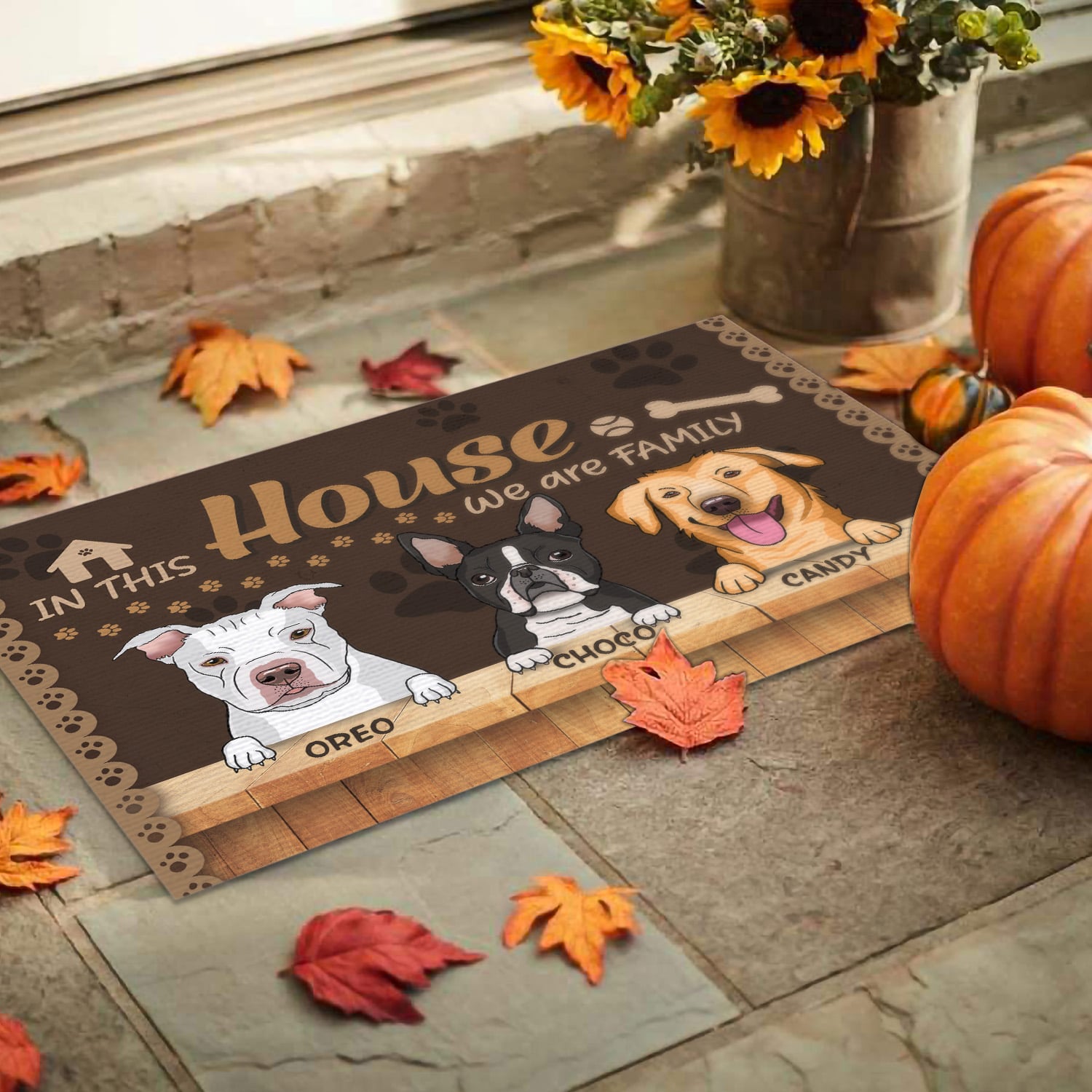 1. In This House CUSTOM CLIPART doormat 3-sample design Doormat mockup 9