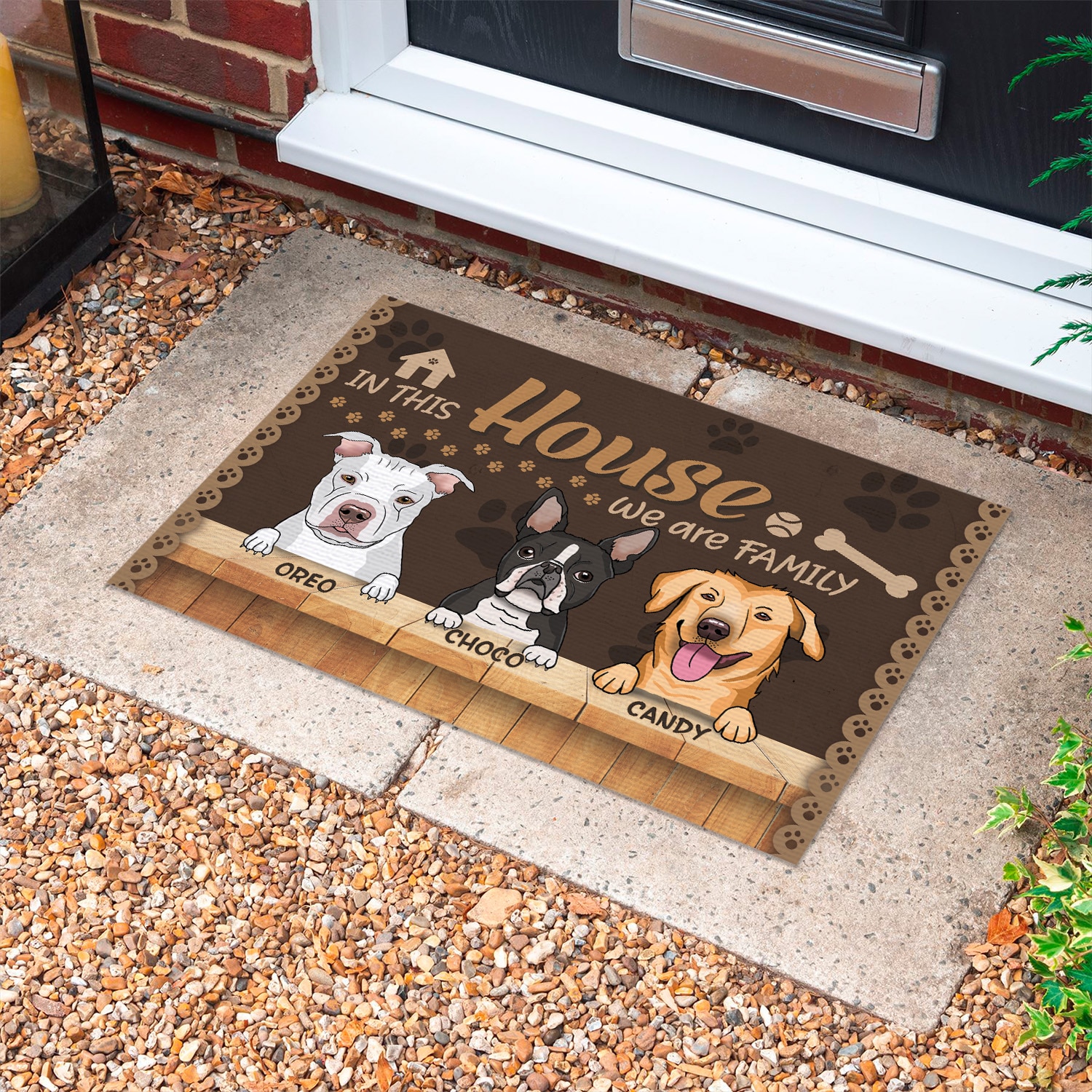 1. In This House CUSTOM CLIPART doormat 3-sample design Doormat mockup 10