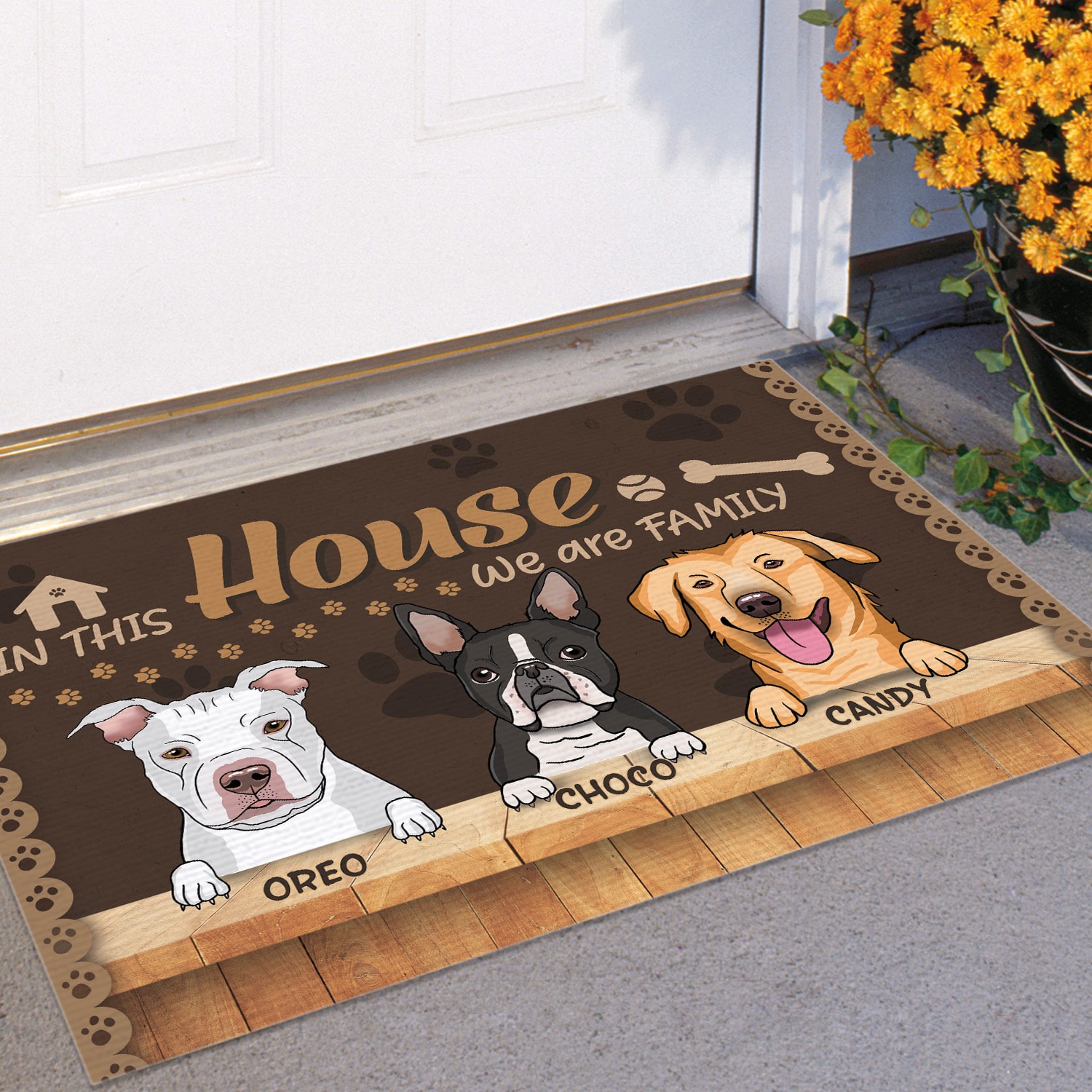 1. In This House CUSTOM CLIPART doormat 3-sample design Doormat mockup 11