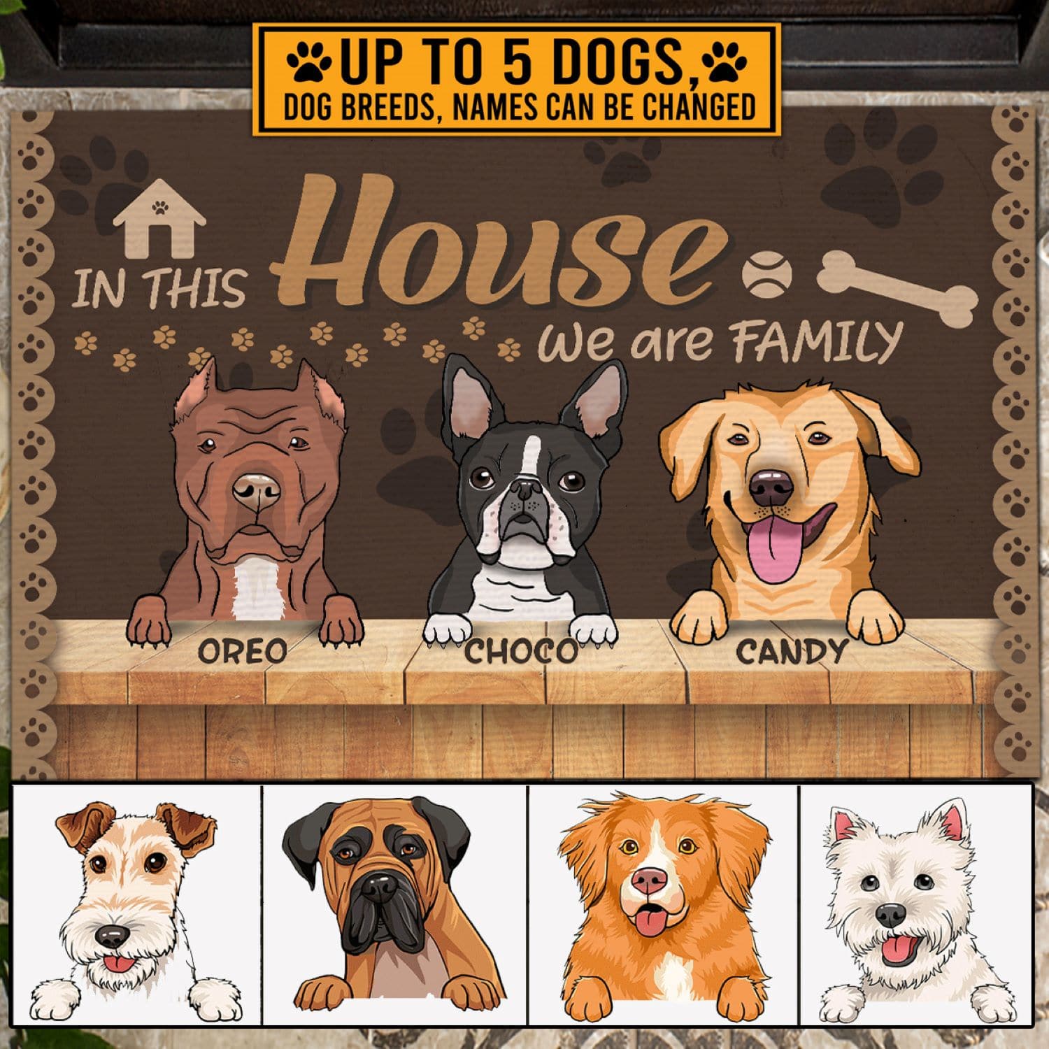 1. In This House CUSTOM CLIPART doormat(7) A