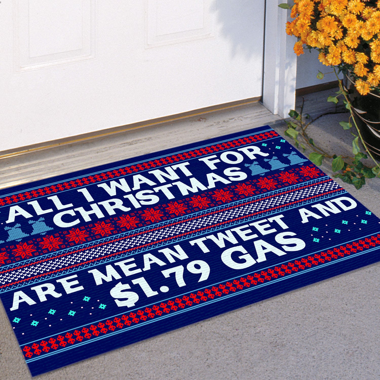 33 HG UU TIEN. Christmas Mean Tweet DOORMAT(3) Doormat Mockup 11