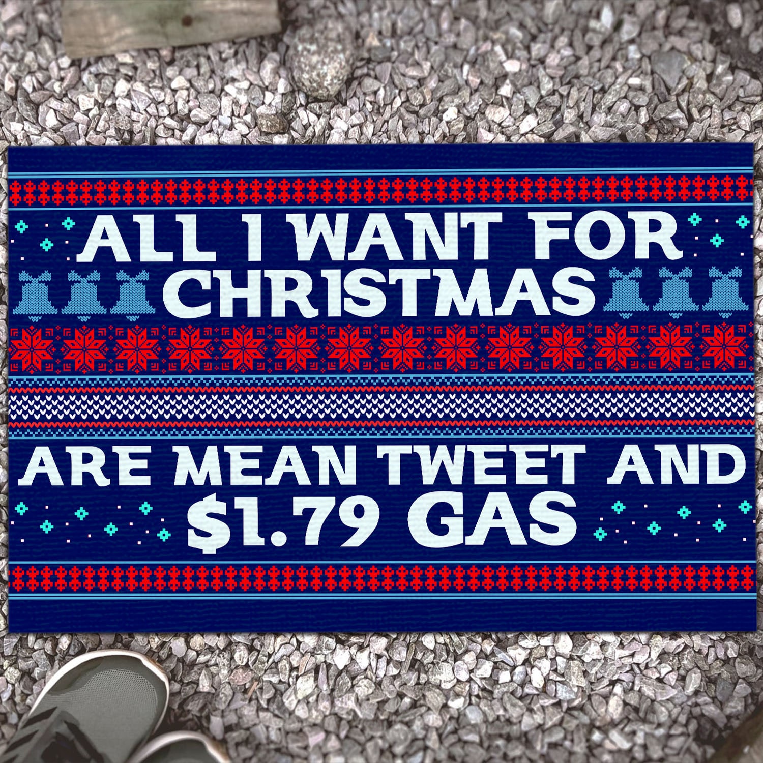 33 HG UU TIEN. Christmas Mean Tweet DOORMAT(3) Doormat Mockup 13