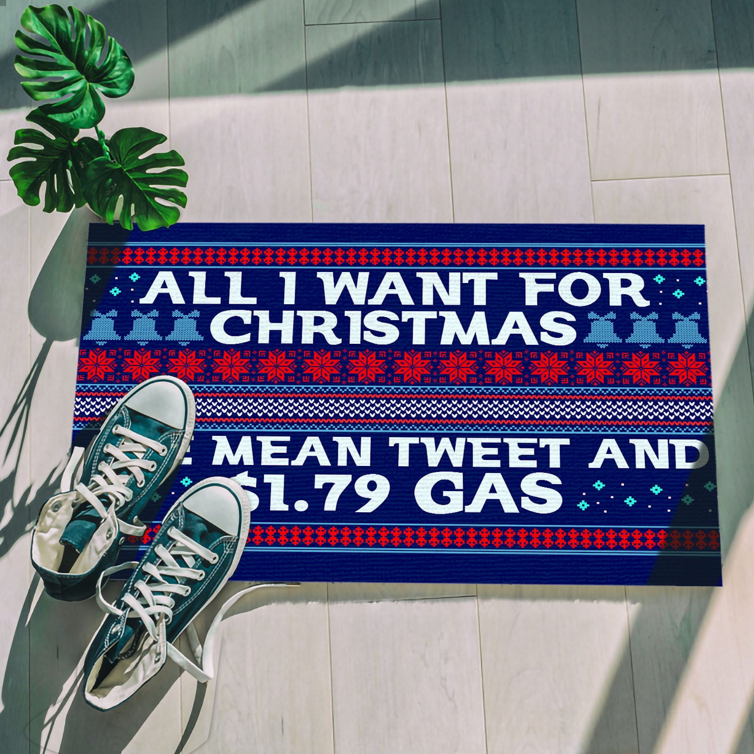 33 HG UU TIEN. Christmas Mean Tweet DOORMAT(3) Doormat mockup 5