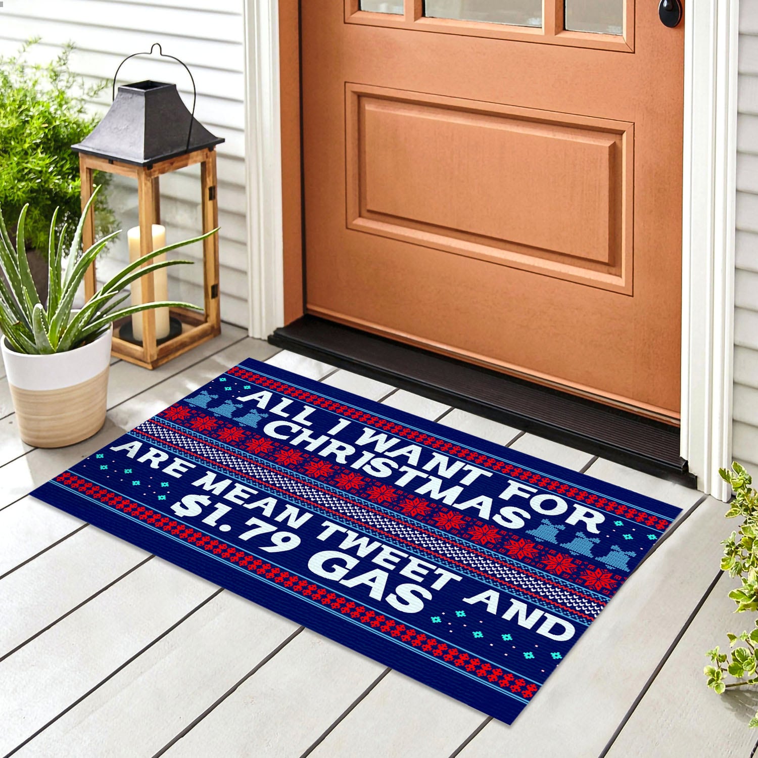 33 HG UU TIEN. Christmas Mean Tweet DOORMAT(3) Doormat mockup 8