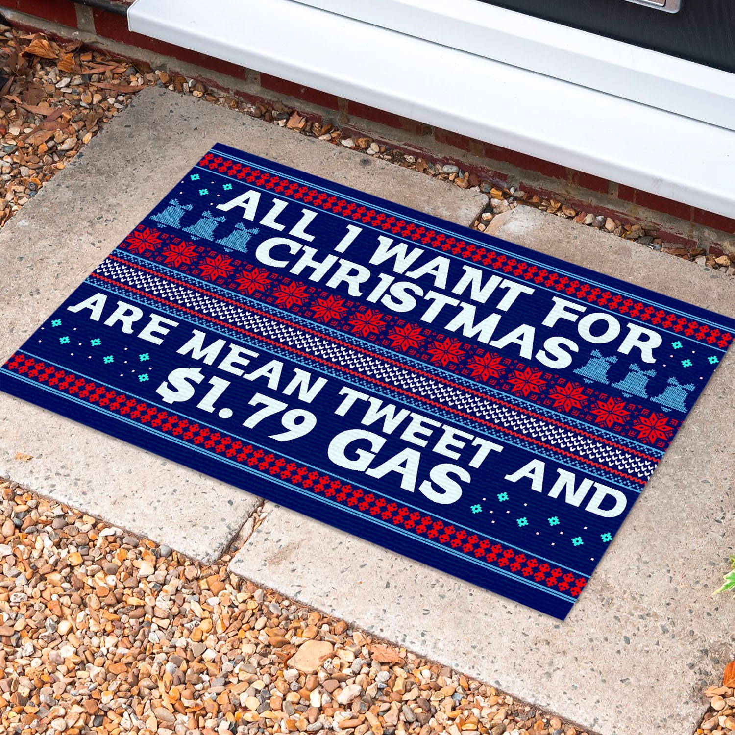 33 HG UU TIEN. Christmas Mean Tweet DOORMAT(3) Doormat Mockup 10