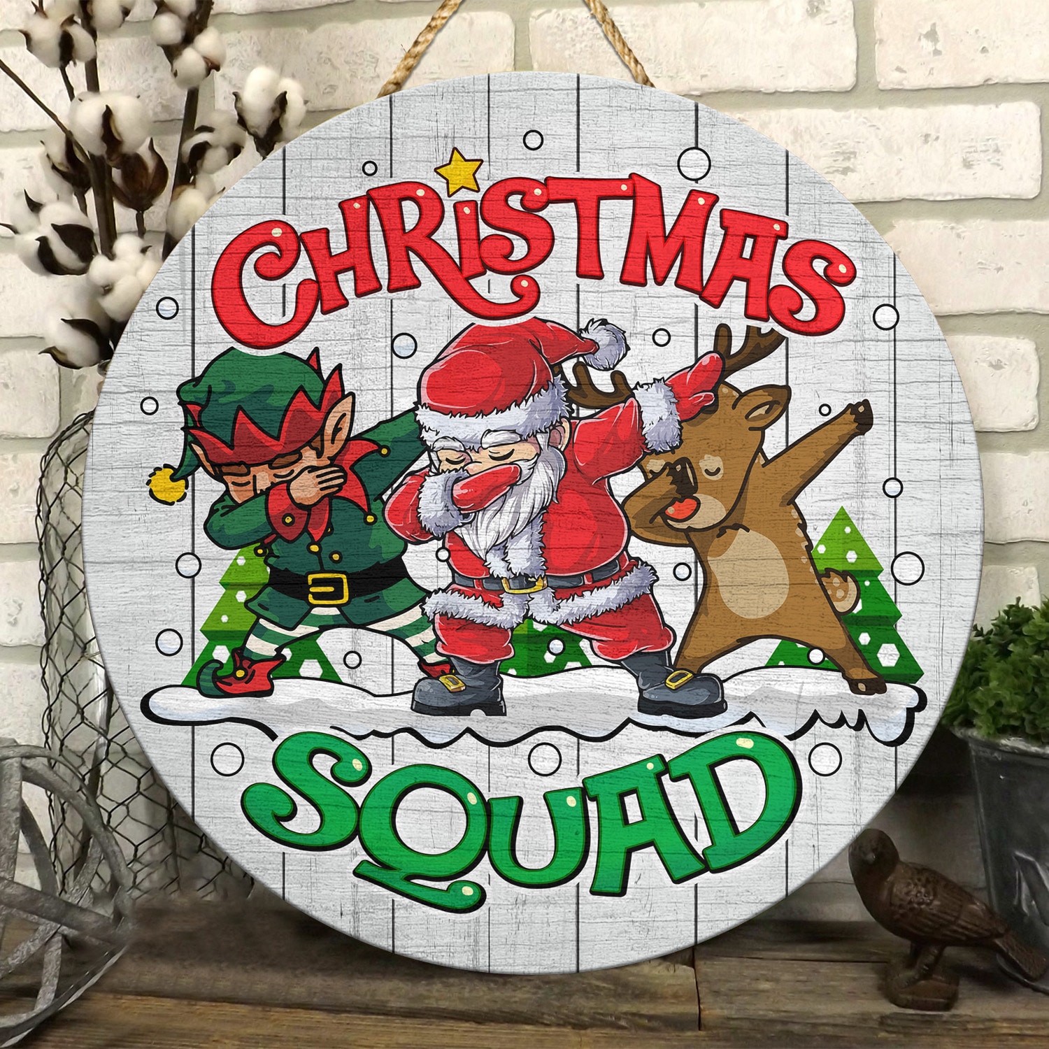5Th. Christmas Squad Door Sign Mockup 6