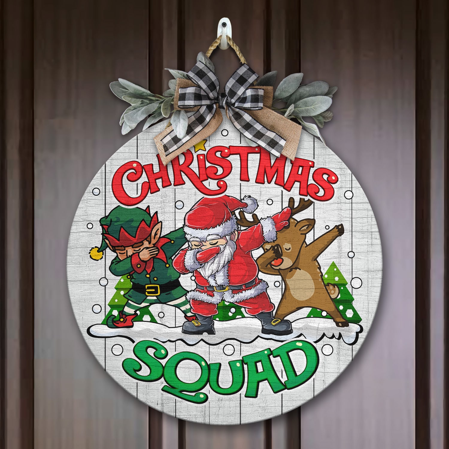 5Th. Christmas Squad Door Sign Mockup 7
